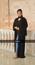 عباءة ياخة ظفر اسود نقشة