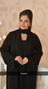 عباءة ياخة ظفر اسود نقشة
