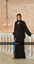 عباءة ياخة ظفر اسود نقشة