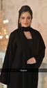 عباءة ياخة ظفر اسود نقشة