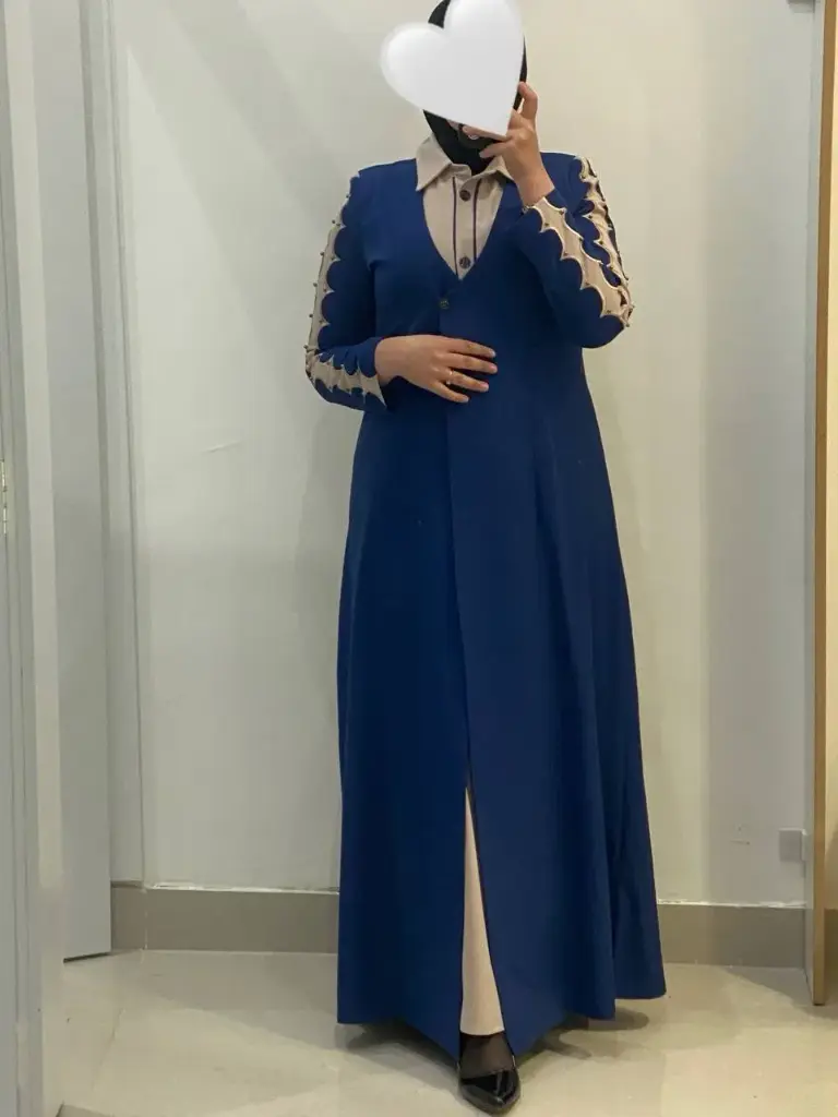 جبة قادري مع فستان 16391 (ازرق, 42)