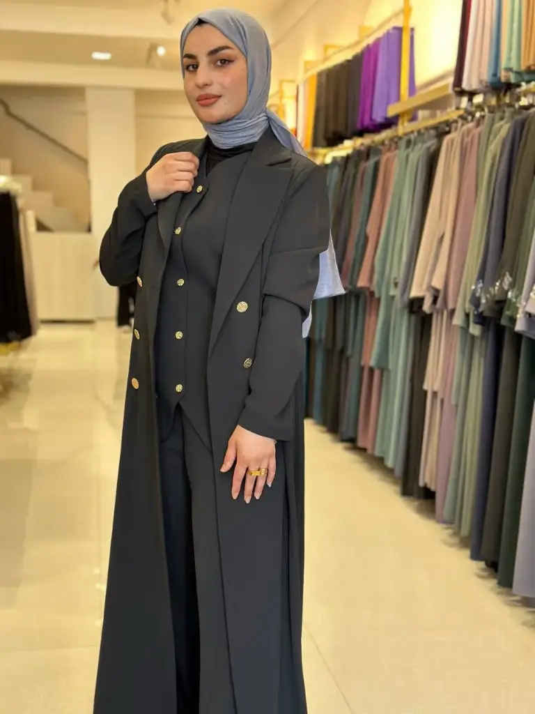 جبة 3 قطع سترابلس مشجر\يلك التاجي A 216