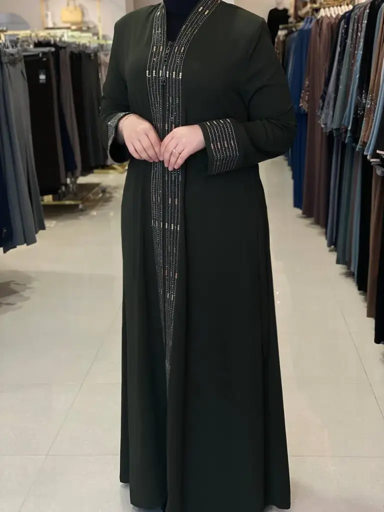 عباءة بزارا 18006 (زيتوني, 42)