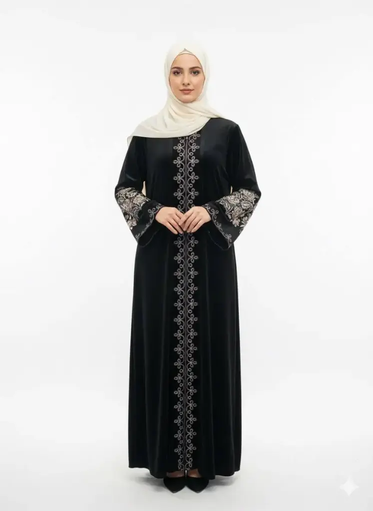 صاية مخمل قادري مطرز 17233