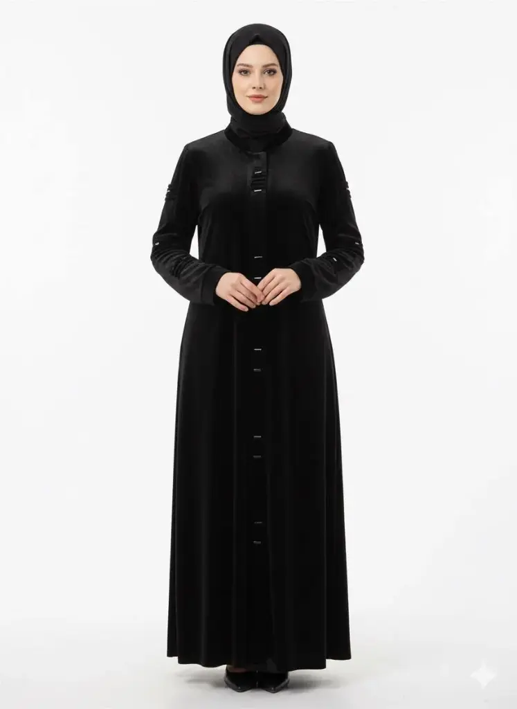 صاية مخمل قادري شك خرز اسود باسود 17308 (46)