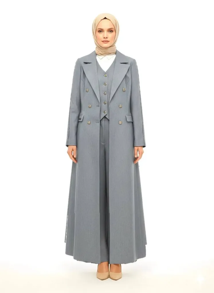 جبة قادري 3  قطع 17674 (رصاصي, 42)