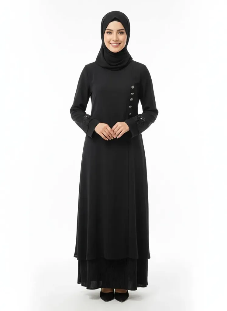 عباءة قادري قطعتين منفصلات 17581