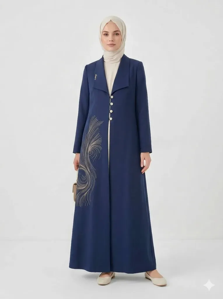 جبة قادري قطعتين 17733 (نيلي, 44)