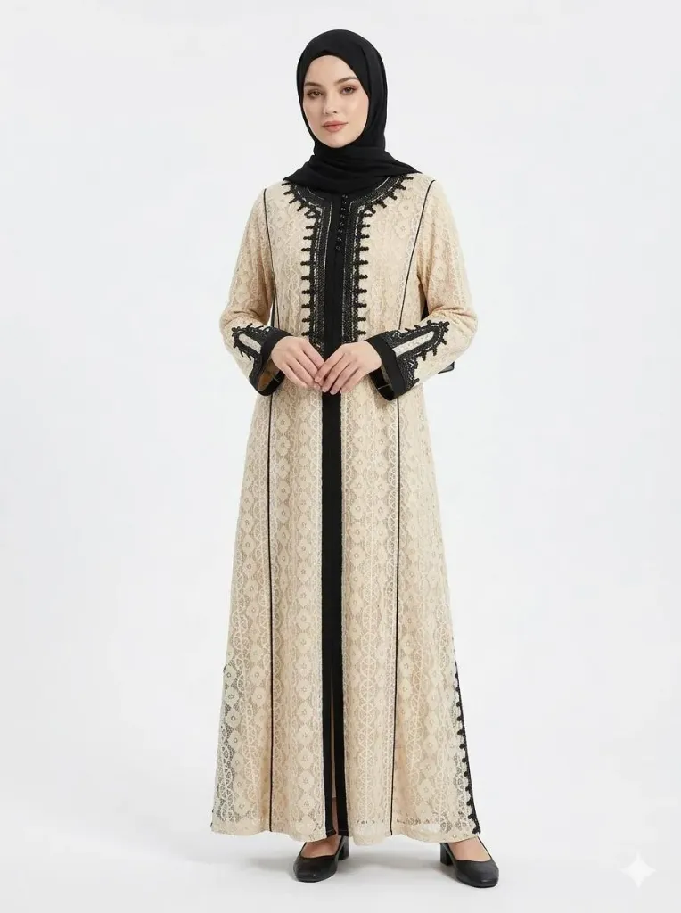 عباءة دانتيل قادري 16172