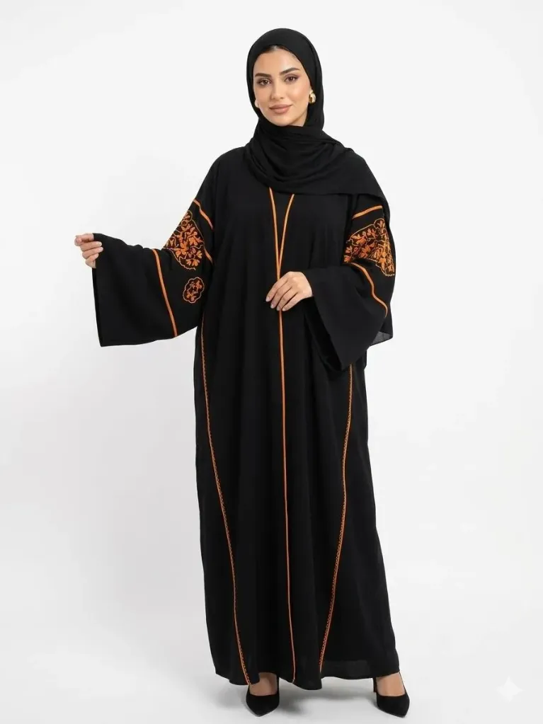 بشت نقشة ظفر اسلامي اسود (مشمشي)