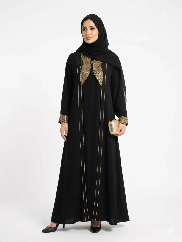 عباءة بدون اسم قوس اسود