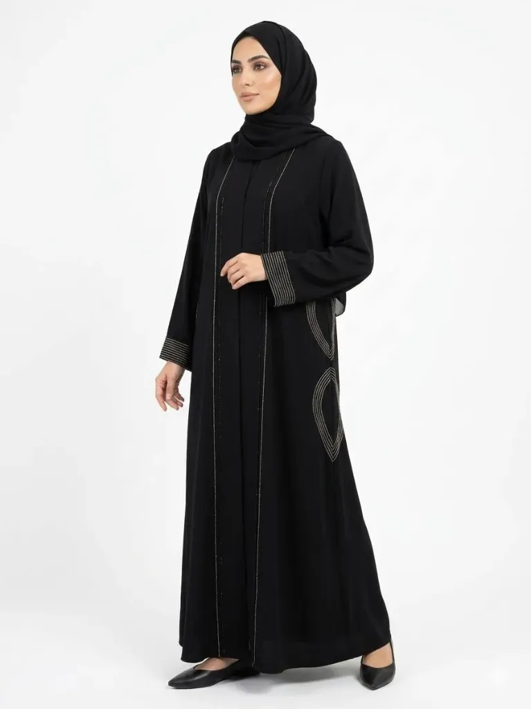 عباءة بدون اسم دائرة اسود