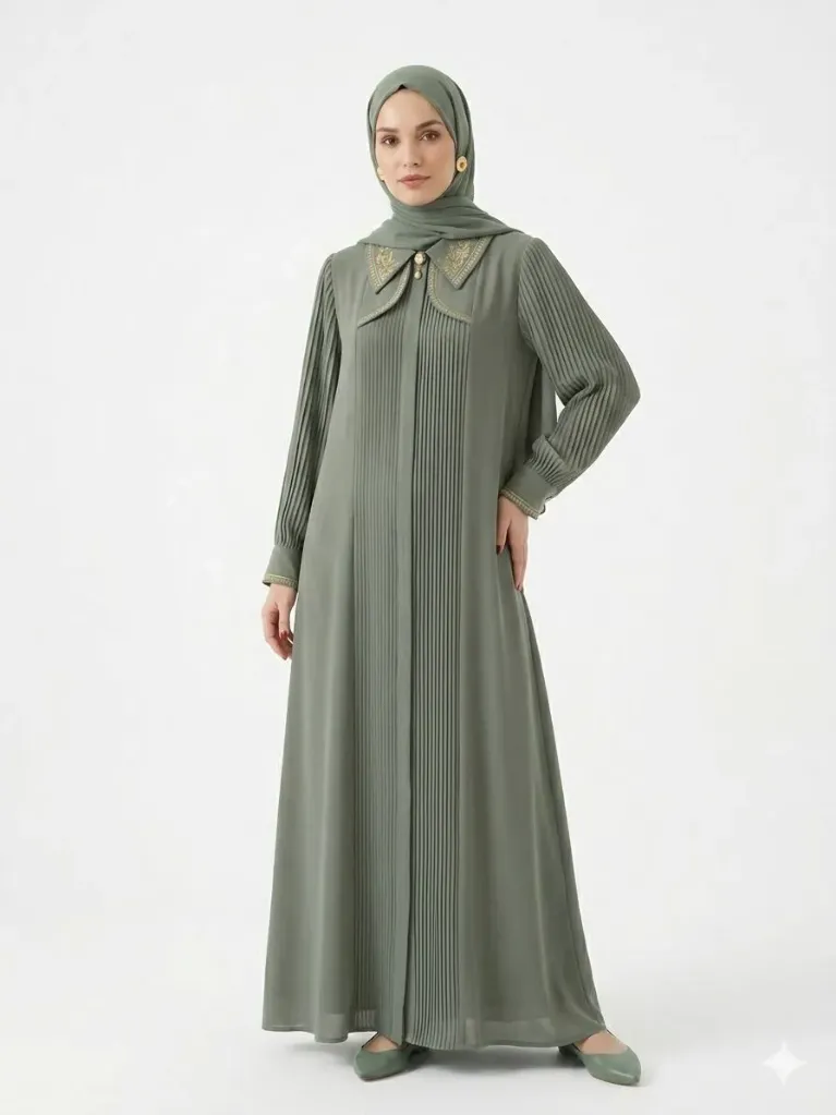 عباءة ست البنات 760 (فستقي, 40)