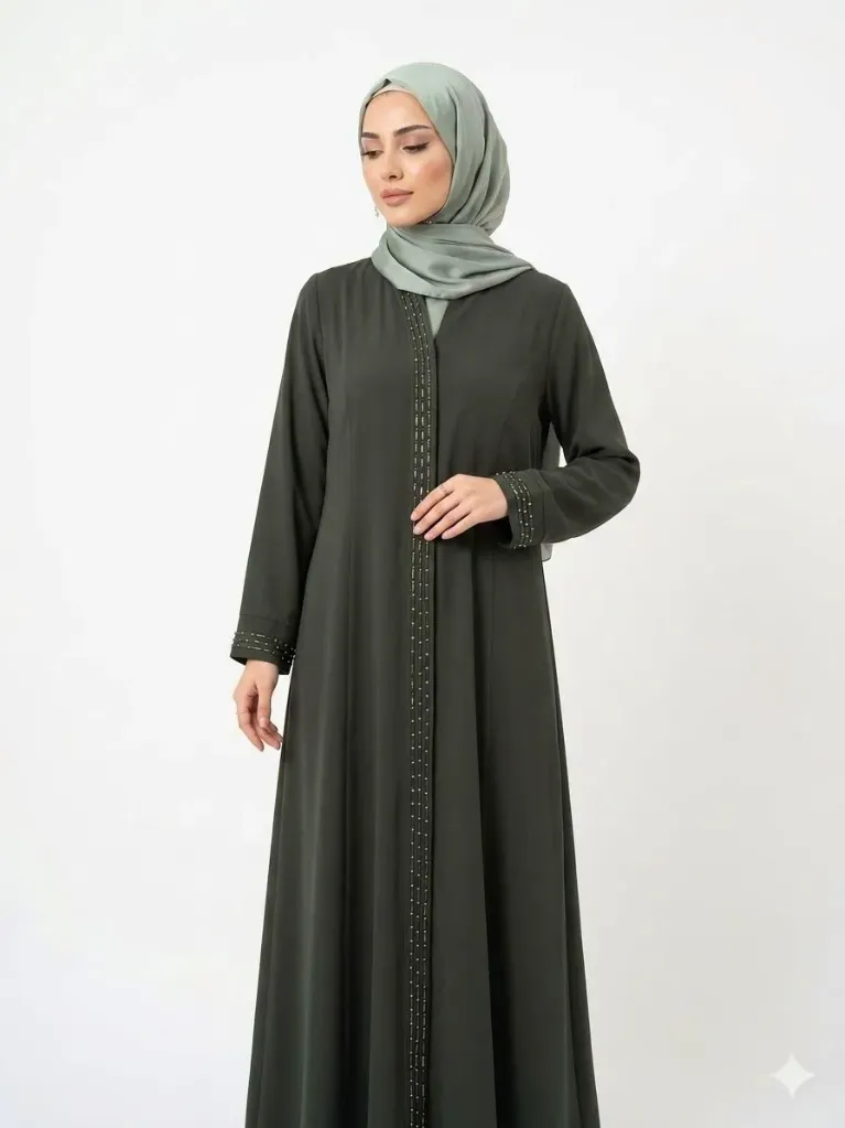 عباءة بزارا ياخة سبعة (اخضر, 42)