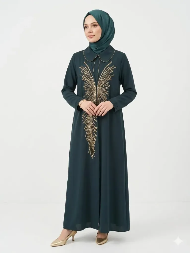 عباءة ست البنات قطعتين 771