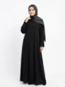 عباءة بدون اسم بزمة ليلو اسود