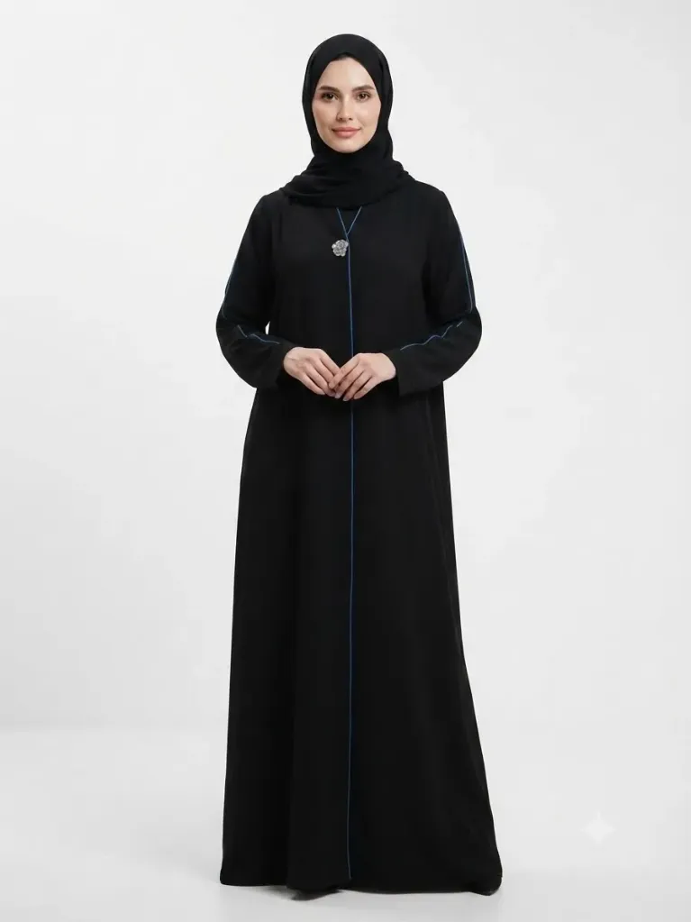 عباءة قادري بريم اسود 17788