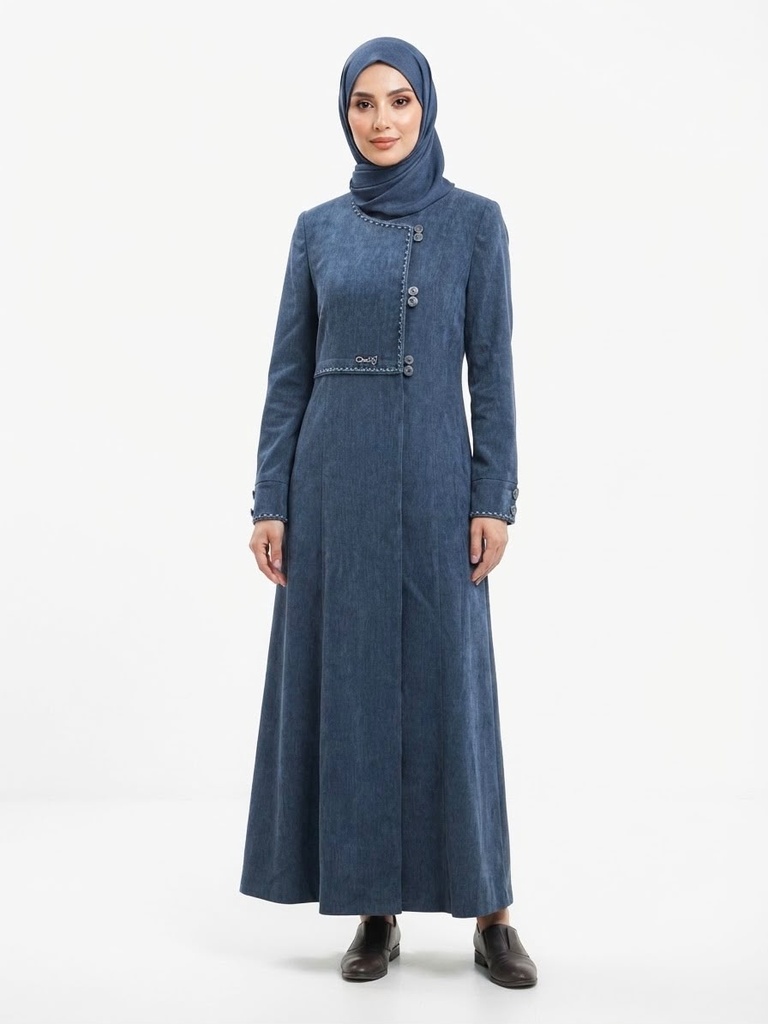 جبة قادري تطريز 0000-18275 (رصاصي, 42)