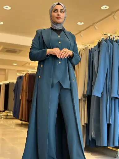 جبة 3 قطع سترابلس مشجر\يلك التاجي A 216