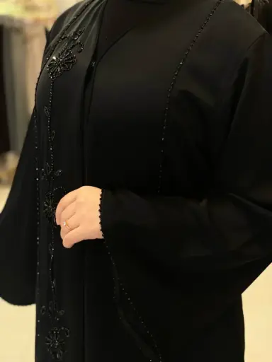 عباءة اماراتية اك شك ورد طولي