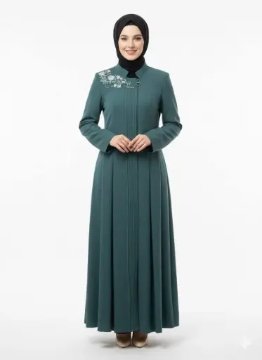 جبة قادري مطرز كلوش بليسيه 17370