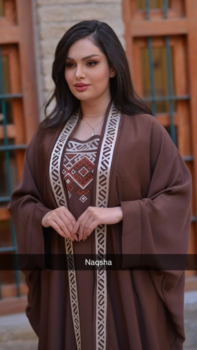 بشت نقشة تطريز فستان