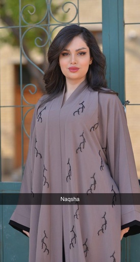 عباءة نقشة تطريز صاعقة
